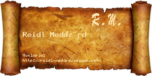 Reidl Medárd névjegykártya